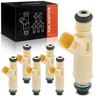 6x White Fuel Injectors for Mazda Tribute 2001 2002 2003 2004 V6 3.0L GAS  2-Pin - Изображение 1 из 4