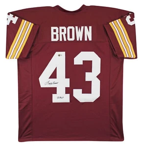Larry Brown Authentic Signed Maroon Pro Style Jersey Autographed BAS Witnessed - Picture 1 of 3