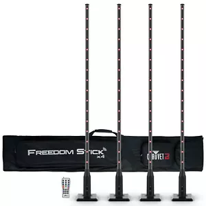 Chauvet DJ Freedom Stick X4 (4) Wireless Battery RF LED DMX Light Sticks+Remote - Picture 1 of 12