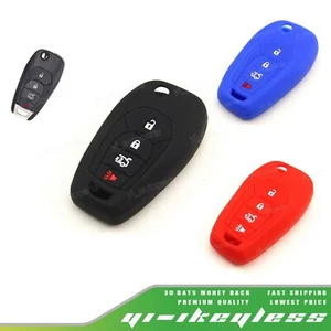 Silicone Case Cover For Chevrolet Chevy Cruze Remote Flip Folding Key 4 Buttons - Picture 1 of 10