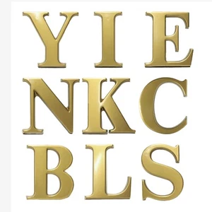 Letters Large 29cm Acrylic Gold Initial Sign Film Studio TV Stage Prop - Picture 1 of 20