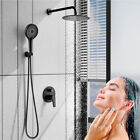Rainfall Shower Head 10in Handheld 3 Modes Pressure Balance Shower Faucets Combo