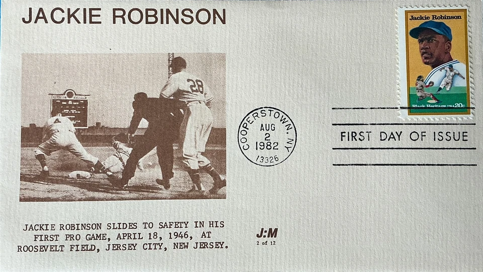 J:M 2016 Jackie Robinson Brooklyn Dodgers Jackie Robinson Baseball Slides Safe  - Image 1 of 1