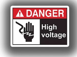 Danger High Voltage Sticker Decal Label Electrical Safety Free Shipping 3x5 - Picture 1 of 1