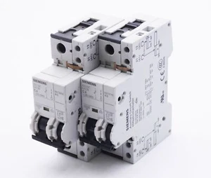 2x Siemens 5SY4104-7 5SY41 MCB C4 Leitungsschutzschalter + 5ST3010 AS -used- - Bild 1 von 4