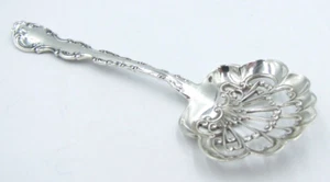 Unused Vintage Antique GORHAM STRASBOURG Sterling Silver Pierced Bon-Bon Spoon - Picture 1 of 8