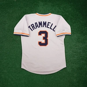 Alan Trammell 1984 Detroit Tigers Cooperstown Grey Road Throwback Jersey - Picture 1 of 6