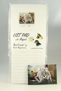 WESTIE'S (THREE) ~ MAGNETIC LIST PAD & PEN SET & MATCHING  REFRIGERATOR MAGNET - Picture 1 of 4