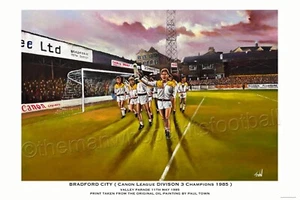 Bradford City 1985 Division 3 Champions - A3 print - Picture 1 of 1