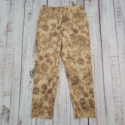 Pantalón al tobillo Real Clothes Saks Fifth Avenue dorado floral pierna recta para mujer 12 Foto 1 de 4