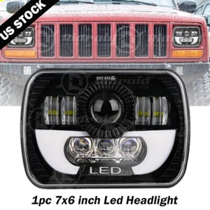 7X6 5X7 Inch Red Demon Eye LED Projector Headlight Sealed Beam Headlamp One Unit - Bild 1 von 12