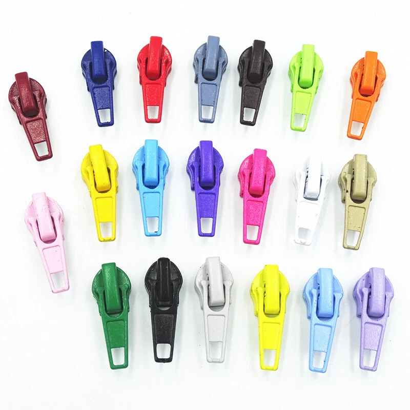 10/30/50Pcs Nylon Coil 3#/ Auto Lock Zipper Puller Slider DIY Sewing Tools - Image 1 of 1