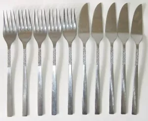 5 pairs Viners LOVE STORY fish knives & forks original Sheffield stainless - Picture 1 of 12