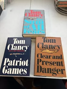 3 Tom Clancy first printings, including first state Patriot Games with errors - Picture 1 of 9