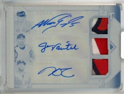 Nomar Garciaparra/Jason Varitek/Dustin Pedroia 2021 Topps Triple Threads 1/1 - Image 1 of 2