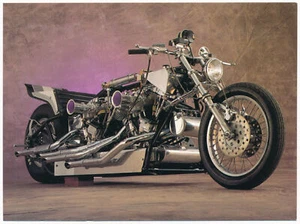 Bicicleta de arrastre Harley-Davidson Shovelhead Twin de 203 pulgadas cúbicas - Postal American Thunder - Imagen 1 de 2