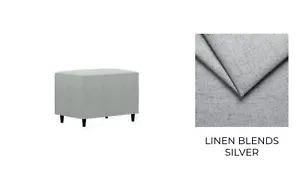 STRANDMON IKEA Fußhockerabdeckung - Leinenmischungen / silber - Bild 1 von 3