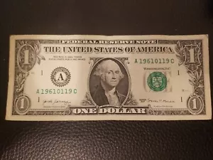 $1 BIRTHDAY NOTE 19th of January 1961 (1961-01-19) Collectible Unique Gift - Picture 1 of 2