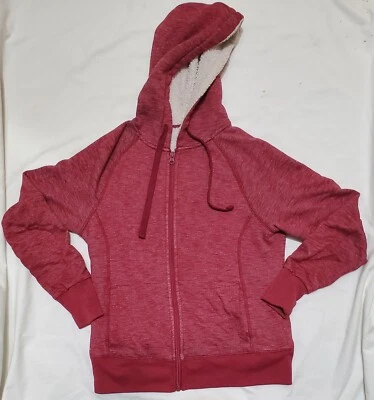 Faded Glory Salmon Full Zip Hooded Sweatshirt Women's Small (4-6) - Image 1 of 4