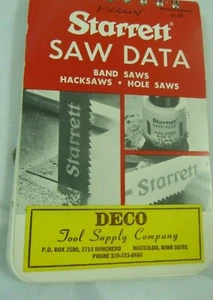 Vintage Starrett Säge Datenbuch Bandsäge Bügelsäge Tasche Deko Werkzeug Katalog Shop - Bild 1 von 4