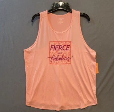 Racer Back Shirt Womens 1X Pink Tank Top Tek Gear Dry Tek Workout Gym Sleeveless - Image 1 of 4