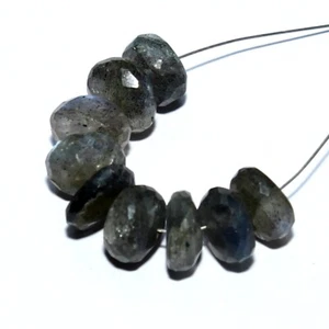 Joyería de piedras preciosas sueltas naturales briolette cuentas rondelle facetadas de labradorita - Imagen 1 de 6