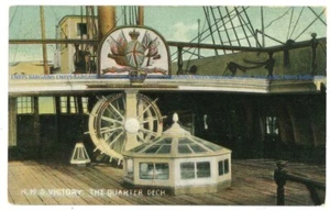 H.M.S. Victory, The Quarter Deck. Postcard by Misch, posted 1905 - Picture 1 of 2