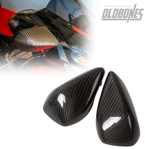For Aprilia RSV4 2022 Carbon Fiber Mirror Cover Plain Weave 1 Pair-Gloss - Picture 1 of 13