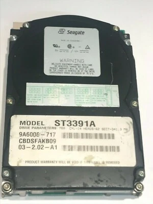 SEAGATE ST3391A 341MB IDE HARD DRIVE 9A6006-717 CBDSFAKB09                aa5ie6 - Image 1 of 2