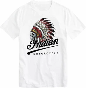 Camiseta Top Camiseta Indian Motociclista Calavera Chopper Café Motocicleta Corredor Motociclista - Imagen 1 de 9