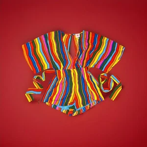 Buddy Love Rivers Kimono Strampler Regenbogen X-Small Pride leuchtende Farben XS - Bild 1 von 6