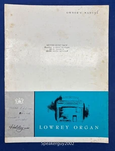 Manual del propietario de vacaciones Lowrey Organ original - Imagen 1 de 1