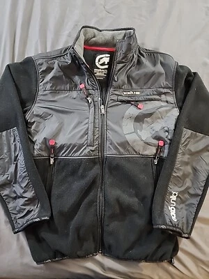 Chaqueta cortavientos Ecko Unlimited para hombre talla pequeña negra polar Foto 1 de 4