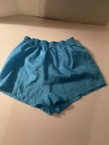 Pantaloncini Hanes vintage anni 90/80 donna blu lucido torquise taglia S sportivi taglia small - Foto 1 di 4