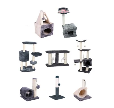 Cat Tree Scratching Post Kitten Scratcher Pole Bed Toy Climbing Activity Centre - Image 1 of 4