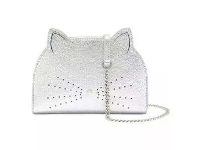 NWT Ted Baker KIRSTIE Cross body leather cat bag Silver - Image 1 of 4