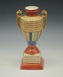 ANTIGUO JARRÓN URNA PEDESTAL RENACIMIENTO EGIPCIO NIPÓN JAPÓN MANGO AÑOS 30 - Imagen 1 de 6