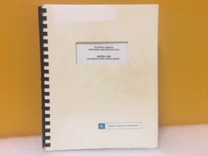General Microwave 490 Automatic Peak Power Meters Technical Operation Manual - Picture 1 of 1