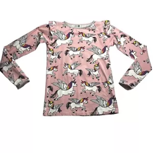 Smafolk Pink Unicorn Ruffle Long Sleeve Tee Size 11-12 Years - Picture 1 of 5
