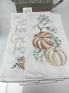 Kitchen Towels, Set Of 2,flour Sack Towels, NEW - Picture 1 of 7