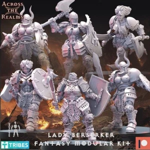 Lady Berserker Fantasy Modular Kit | Across the Realms | Wargaming | Grimdark - Bild 1 von 3
