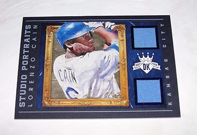 2016 Diamond Kings LORENZO CAIN Dual Game Used Jersey Blue/25 Kansas City ROYALS - Image 1 of 2