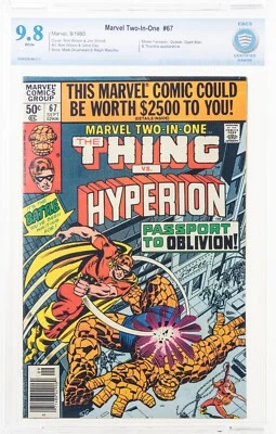 Marvel Two-In-One #67 NEWSSTAND 1980 CBCS 9.8 The Thing Vs Hyperion app. cgc 🔥 - Image 1 of 4