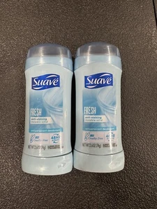 (2) Suave Fresh Antiperspirant Deodorant Invisible Solid 2.6 oz Each Exp 10/25 - Picture 1 of 1