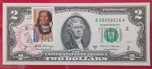 2023 CHIEF STANDING BEAR 🐻 $2 Note * Two Dollar Bill FIRST DAY COVER FDC152 - Picture 1 of 3