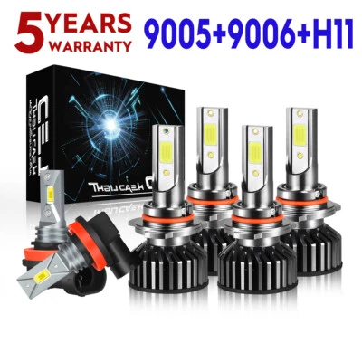 适用于雷克萨斯 GS300 1998 - 2004 6000K F2 LED 车头灯高低+雾灯泡组合 — 第 1/4 张图片