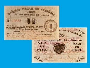 PANAMA 1 PESO 1880  - Copy  - Picture 1 of 1