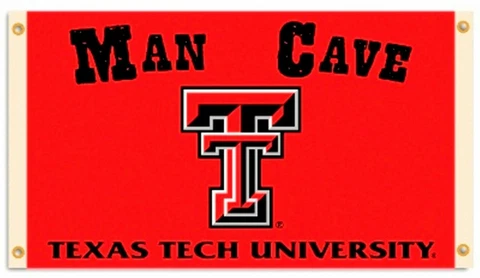 Texas Tech Red Raiders Man CAVE 3x5 Flag Outdoor House Banner University of Cover