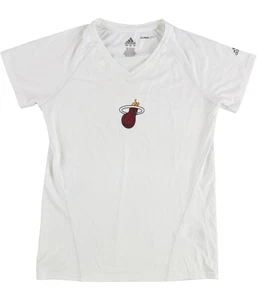 Adidas Girls Miami Heat Graphic T-Shirt, white, Big Kids (8-20), S (7-8) - Picture 1 of 2