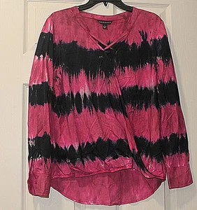 Rock & Republic Top Women's M Tie Dyed Top Shirt Long Sleeve - Picture 1 of 3